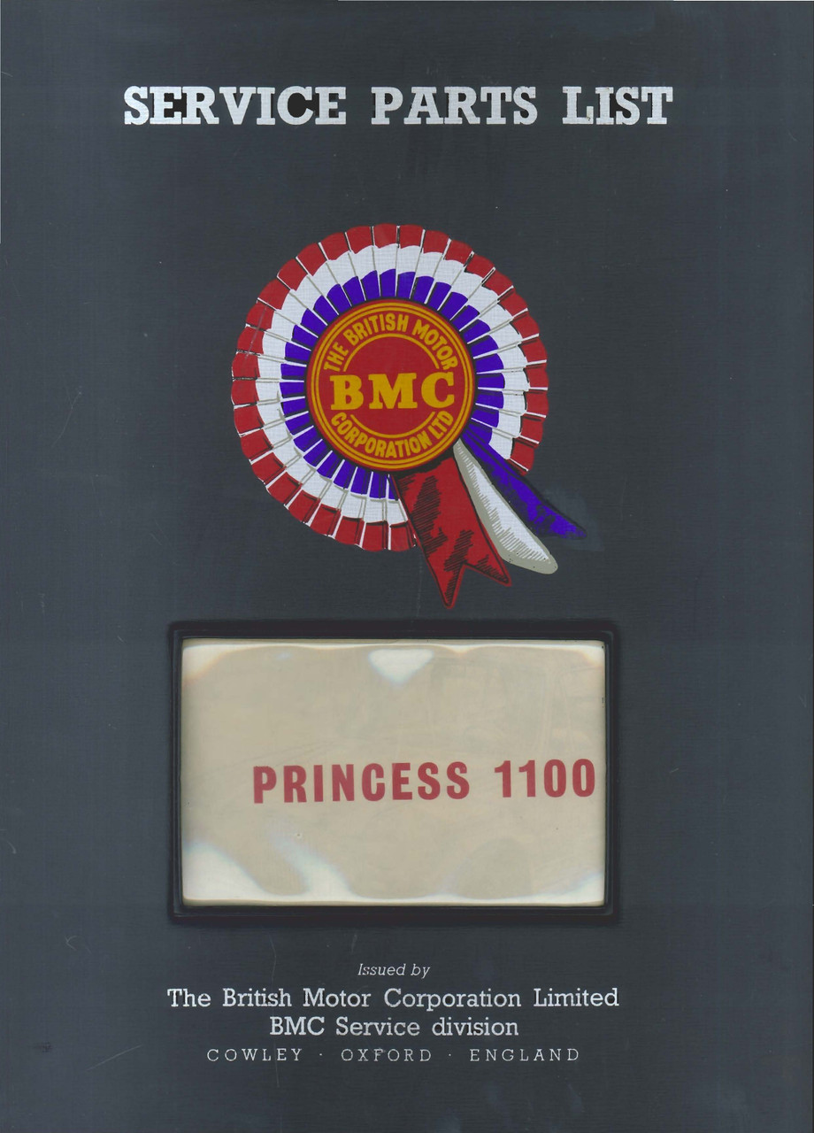 Mechanical Service Parts List – Princess 1100 Mk I 1963 to