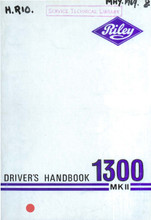 Riley 1300 Mk II 1968 to 1969 - Driver's Handbook