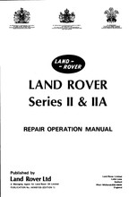 Workshop Manual - Series II, IIA & IIB 1958 to 1971 - all models