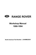 Service Manual - Range Rover Classic (North America) - 1990 to 1994
