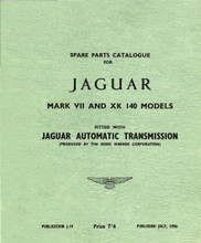 Spare Parts Catalogue - Mark VII and XK140 fitted with Jaguar Automatic Transmission  (J19)