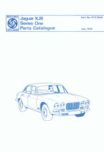Parts Manual - XJ6 Series I - 1968 to 1973 (RTC9106)