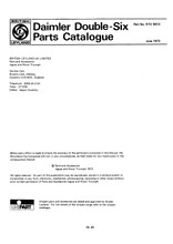 Parts Manual - Daimler Double Six Series I - 1972 to 1973 (RTC9013)