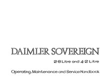 Operating, Maintenance & Service Handbook - Daimler Sovereign Series I 1969 to 1973 (E-1022-6-1972)