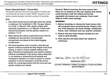 Driver’s Handbook Supplement- XJS 5.3, 6.0 & 4.0 Litre 1991 to 1993 (JJM-10-02-06-205)