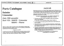 Parts Microfiche - Daimler Limousine 4.2 from (v) 200038 - Limo & (v) 400041 (RTC9887FAF)