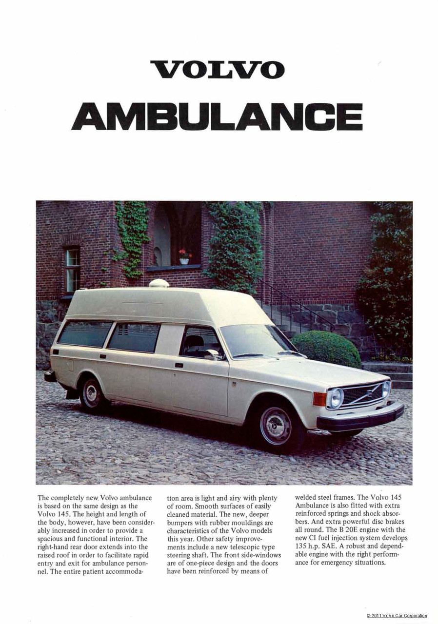 Sales Brochure - Volvo Ambulance (RSP-PV-1350-74) - Original