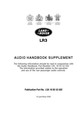 Audio System Supplement – 2004 to 2009 (LSA-18-03-53-502)