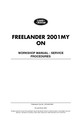 Service Procedures – Land Rover Freelander Series I 2001 to 2006 North America (LRL0490-NAS)