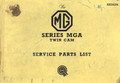 Service Parts List – MGA Twin Cam 1958 to 1960 (AKD1296)