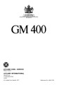 GM400 Transmission - supplementary information (AKM3120)