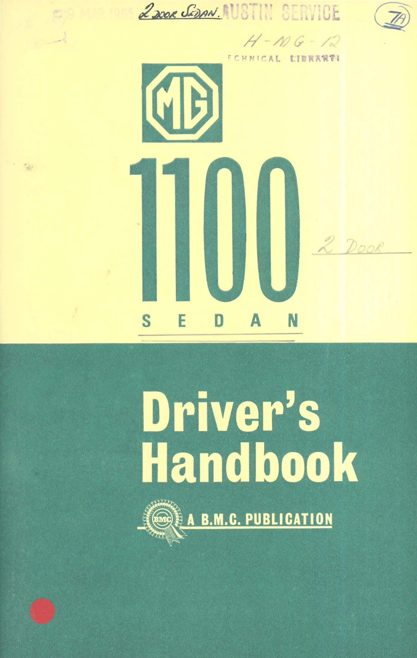 BRITISH LEYLAND 1100/1300 MOTOR MANUALS