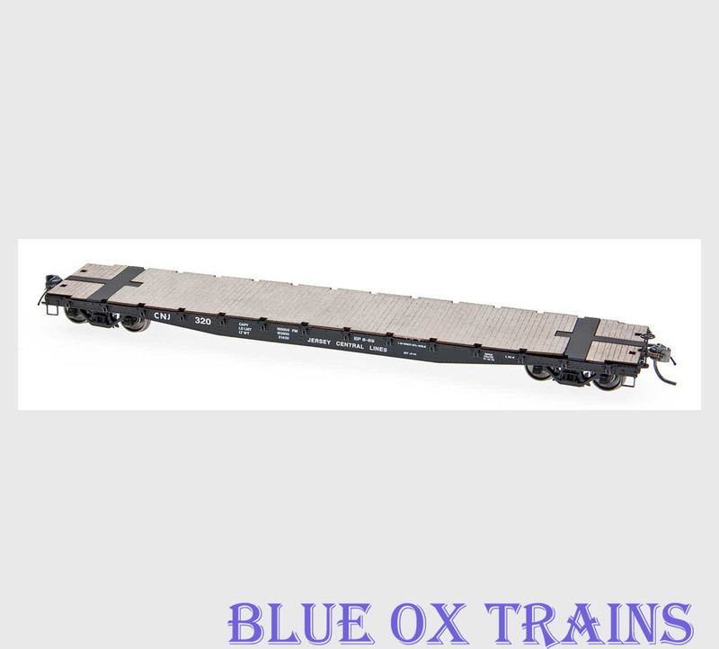 InterMountain 48706-12 R57 Central of New Jersey 53' 6" 70 Ton Flat Car CNJ 375 HO Scale
