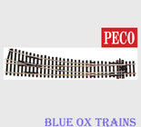 Peco SL86 1042 Turnout Right Hand Code 100 Curved #6 Double Radius - Streamline Insulfrog