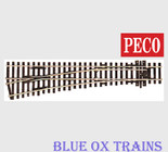 Peco SL96 1052 Turnout Left Hand Code 100 #6 Medium Radius - Streamline Insulfrog