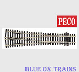 Peco SL98 1054 Code 100 Large Radius Wye Turnout - Streamline Insulfrog