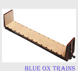 American Model Builders AMB 398 HO Scale MDC Roundhouse 60' Bulkhead Flat Car Laser Cut Wood Deck