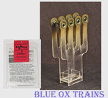 American Model Builders AMB 908 HO Scale Wheel Paint Mask for Intermountain & Reboxx 33" Wheels Laser Cut Wood Deck