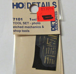 Detail Associates HO 7101 Tools - Etched Brass Mechanics Shop Tools