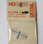 Detail Associates 6428 Step ACF Center Flow Covered Hopper pkg(8) HO Scale 