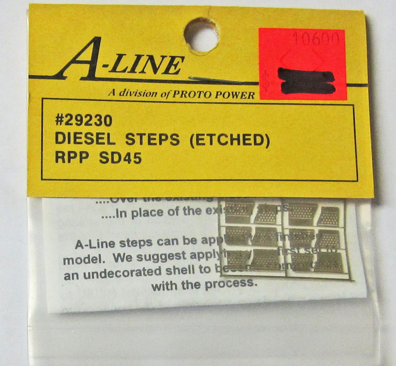 A-Line 29230 HO Scale Etched Brass Diesel Steps RPP SD45 