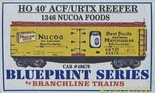 BRANCHLINE BLUEPRINT HO 40' ACF/URTX REEFER NUCOA FOODS #1346