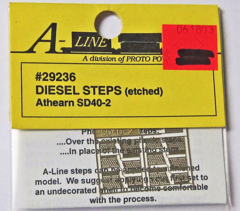 A-Line 29236 HO Scale Etched Brass Diesel Steps Athearn SD40-2