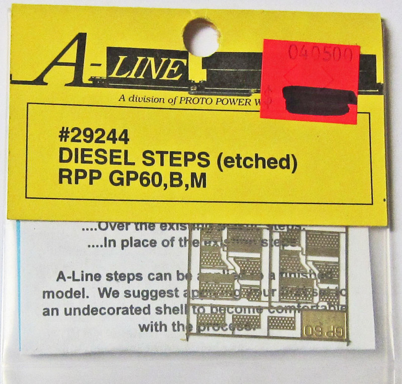A-Line 29244 HO Scale Etched Brass Diesel Steps Rail Power Products GP60,B,M