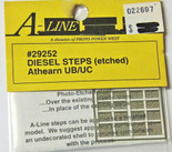 A-Line 29252 HO Scale Etched Brass Diesel Steps Athearn UB/UC