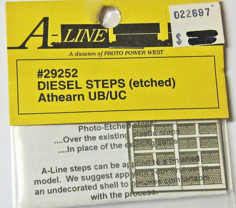 A-Line 29252 HO Scale Etched Brass Diesel Steps Athearn UB/UC