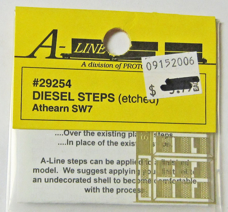A-Line 29254 HO Scale Etched Brass Diesel Steps Athearn SW7