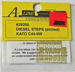A-Line 29260 HO Scale Etched Brass Diesel Steps Kato C44-9W