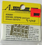 A-Line 29261 HO Scale Etched Brass Diesel Steps Athearn SD70 SD75