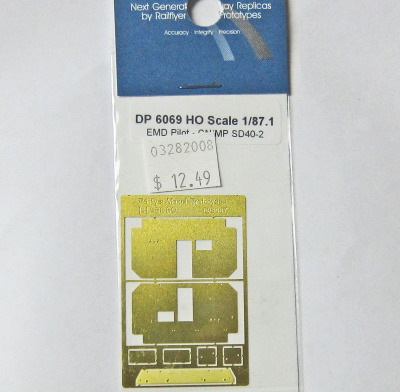Railflyer 6069 HO Scale Detail Part Locomotive Brass EMD Pilot - CN/MP SD40-2's