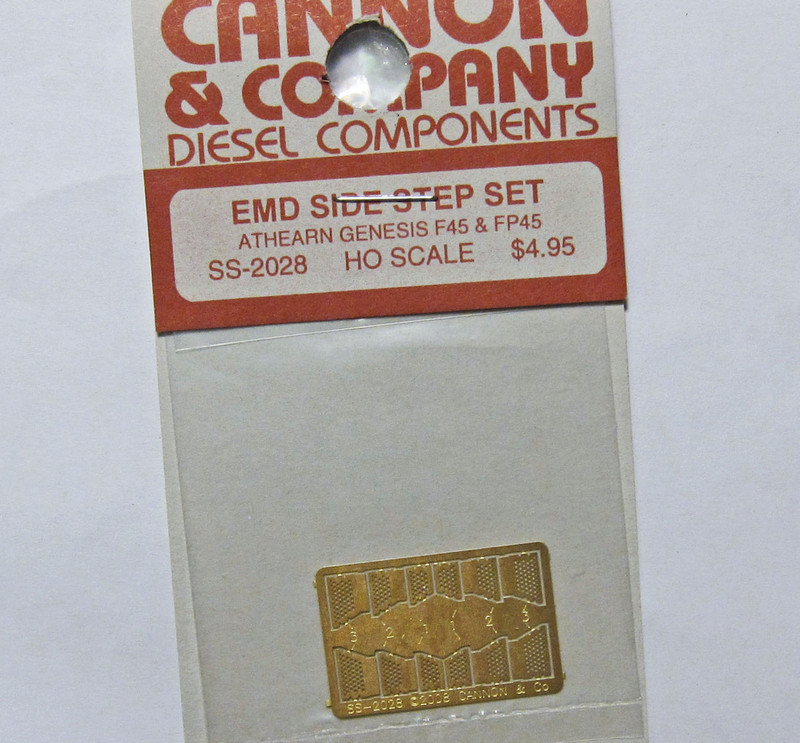Cannon 2028 HO Scale Detail Part Photo-Etched Brass EMD Side Step Set Athearn Genesis F45 & FP45