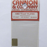Cannon 2027 HO Scale Detail Part Photo-Etched Brass EMD Cast Front "F" Plates