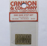 Cannon 2026 HO Scale Detail Part Photo-Etched Brass EMD Side Step Set Proto 2000 GP30