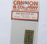 Cannon 2024 HO Scale Detail Part Photo-Etched Brass EMD Side Step Set Athearn SD45-2