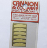 Cannon 2020 HO Scale Detail Part Photo-Etched Brass Anticlimber Safety Tread pkg(6) Fits #2106 60-Series 