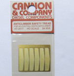 Cannon 2017 HO Scale Detail Part Photo-Etched Brass Safety Tread pkg(6)Fits #2102 Full Width Anticlimber