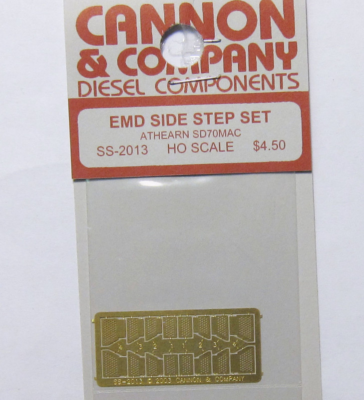 Cannon 2013 HO Scale Detail Part Photo-Etched Brass EMD Side Step Set Athearn SD70MAC