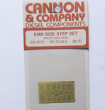 Cannon 2012 HO Scale Detail Part Photo-Etched Brass EMD Side Step Set Proto 2000 SD45