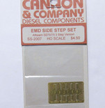 Cannon 2007 HO Scale Detail Part Photo-Etched Brass EMD Side Step Set Athearn SD70 w/3 Steps