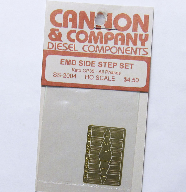 Cannon 2004 HO Scale Detail Part Photo-Etched Brass EMD Side Step Set Kato GP35