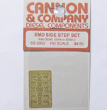 Cannon 2003 HO Scale Detail Part Photo-Etched Brass EMD Side Step Set Kato SD40, SD45