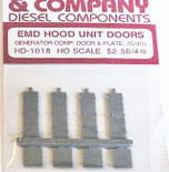 Cannon 1018 HO Scale Detail Part EMD 35/40 Series Generator Compartment Doors pkg(8)