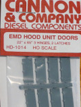 Cannon 1014 HO Scale Detail Part EMD 22 x 65" Latched Hood Doors pkg(8)