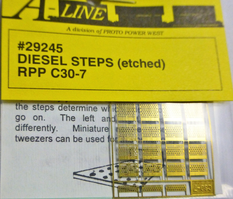 A-Line 29244 HO Scale Etched Brass Diesel Steps For Railpower Shells C30-7