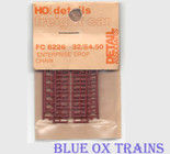 Detail Associates 6226 HO Scale Gondola Parts Drop Chain Open/Closed "Enterprise" for GS Style