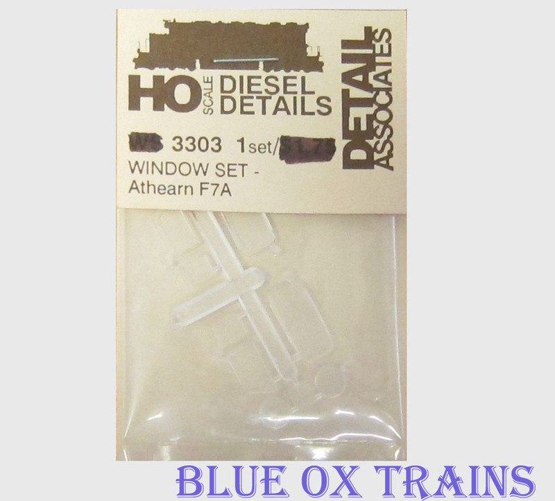 Detail Associates 3303 HO Scale Window Set Athearn F7A 